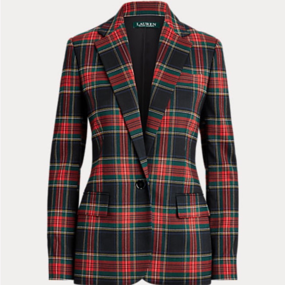 Ralph Lauren Tartan-Print Blazer